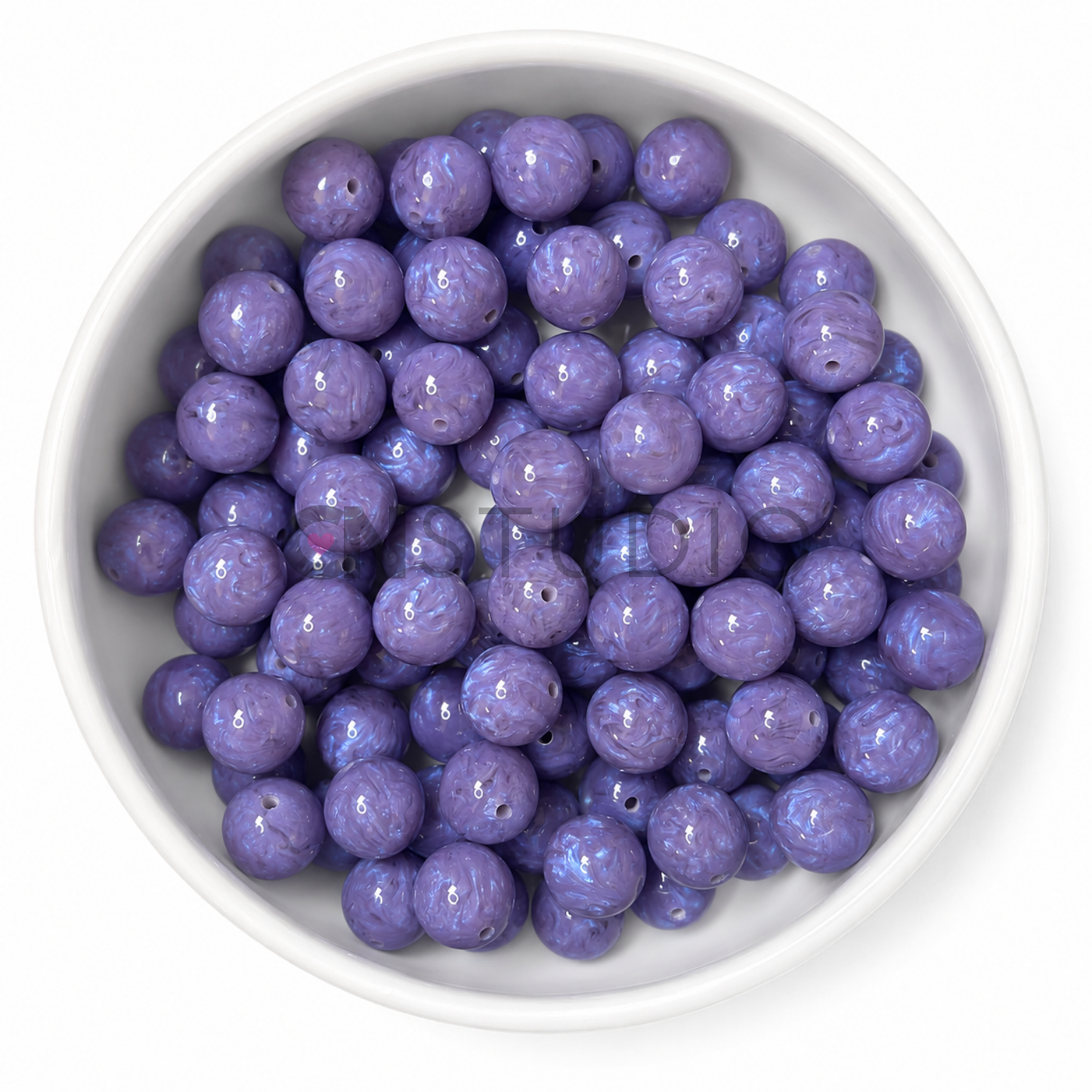 Pearl Swirl Kralen 16mm – Lavender Dream