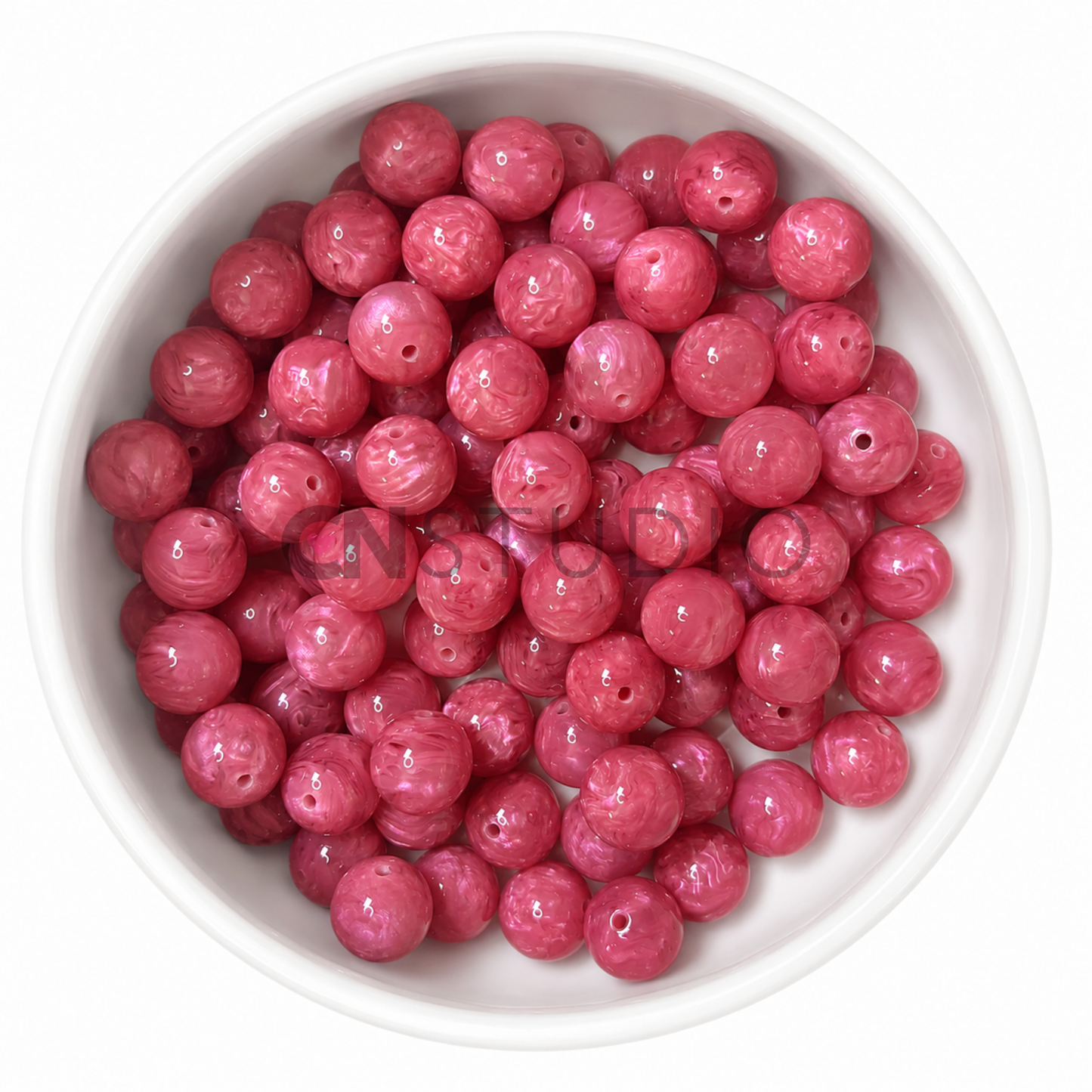 Pearl Swirl Kralen 16mm – Raspberry Pink