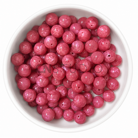 Pearl Swirl Kralen 16mm – Raspberry Pink