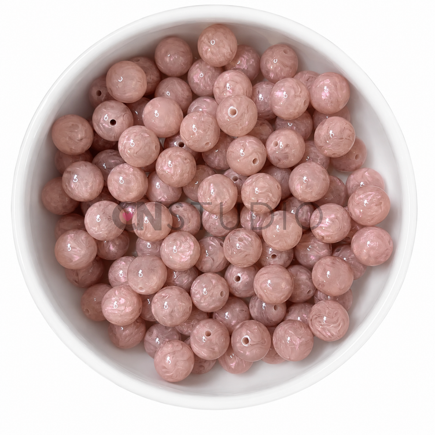 Pearl Swirl Kralen 16mm – Blush Pink