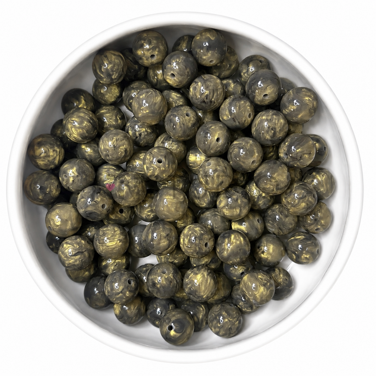Golden Swirl Kralen 16mm – Smokey Gold