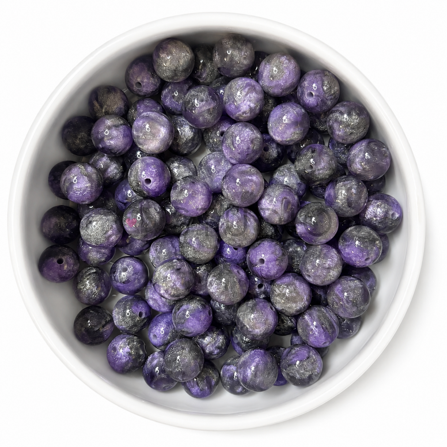 Cosmic Spark Kralen 16mm – Midnight Amethyst
