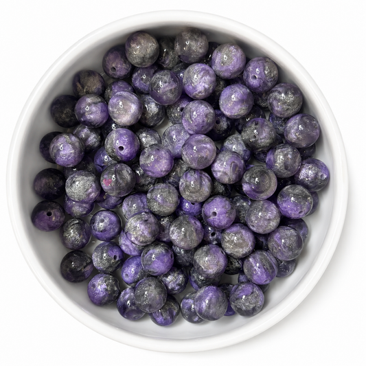 Cosmic Spark Kralen 16mm – Midnight Amethyst