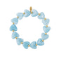 Elastieken hartjes kralenarmband