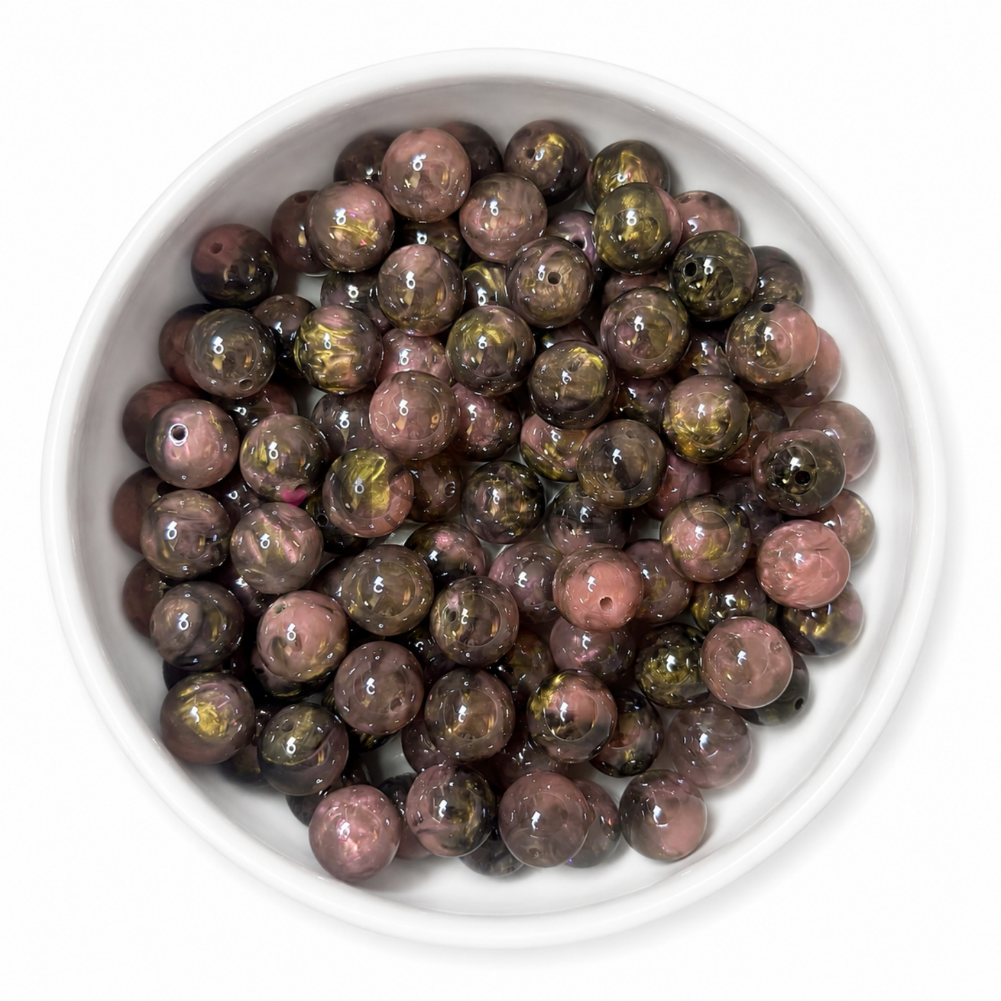 Amber Fusion Kralen 16mm – Vintage Rose