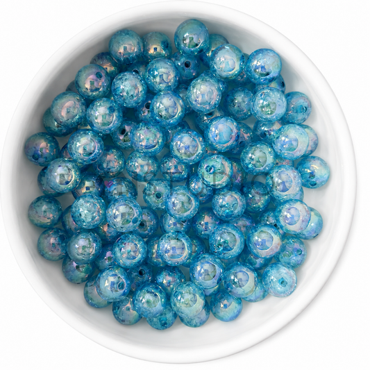 Ice Crush Kralen 16mm – Ocean Blue