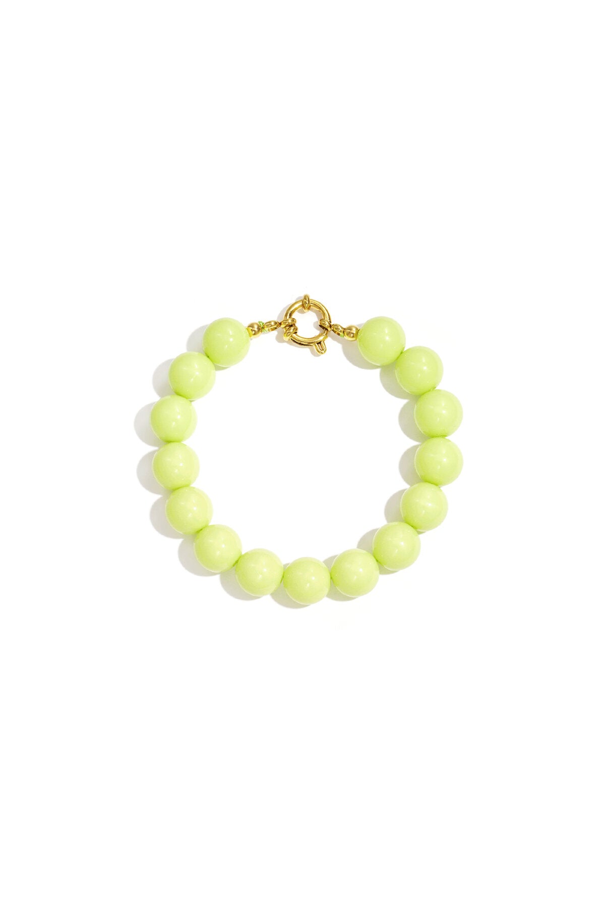 Armband met medium kralen en frontsluiting-12mm