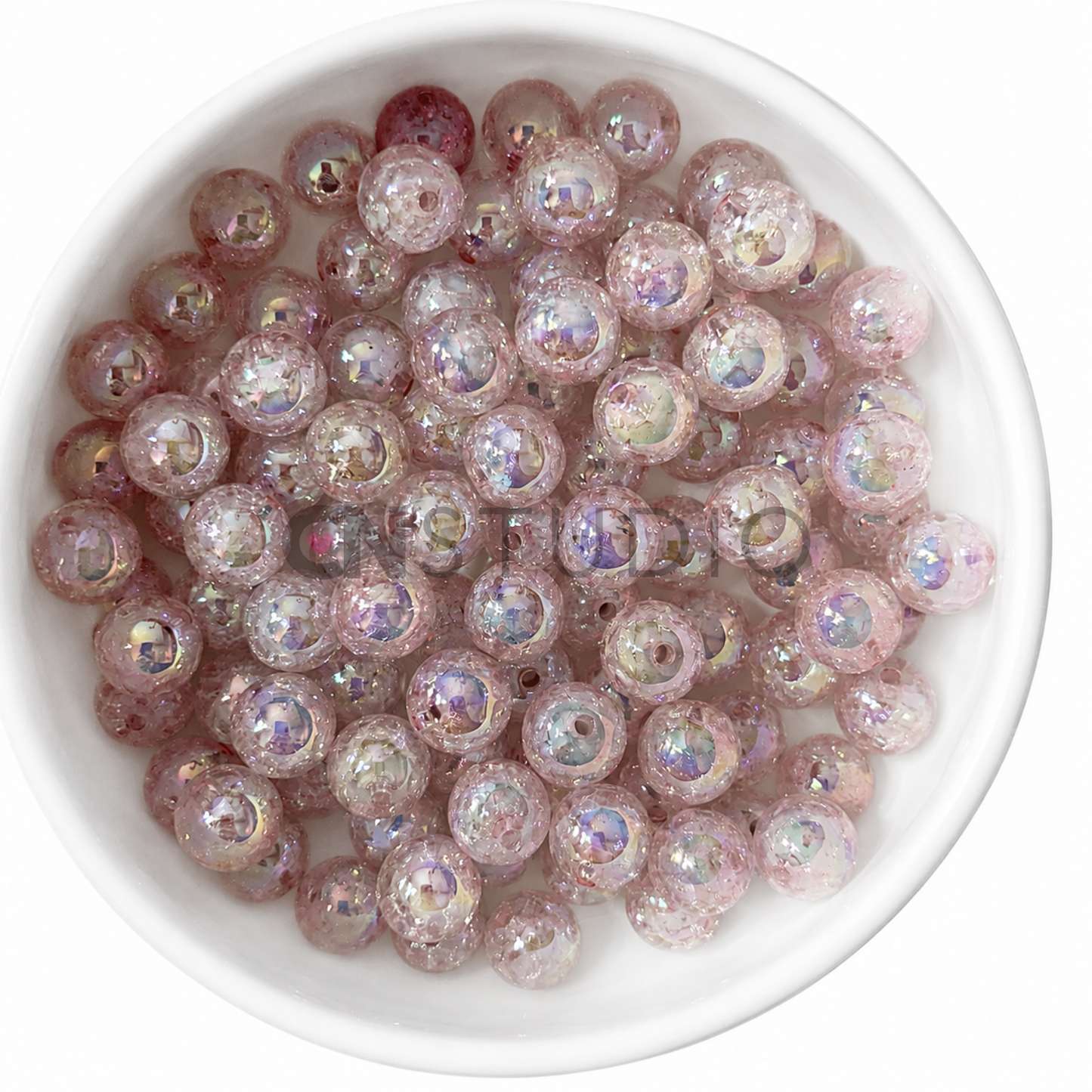 Ice Crush Kralen 16mm – Blush Pink