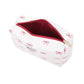 Elegant White Polyester Makeup Bag for Daily Essentials