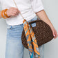 Stylish Woven Beach Bag for Women - Black & Dark Brown