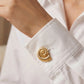Stylish Gold Cufflinks for Women - All Fit, Simple & Casual