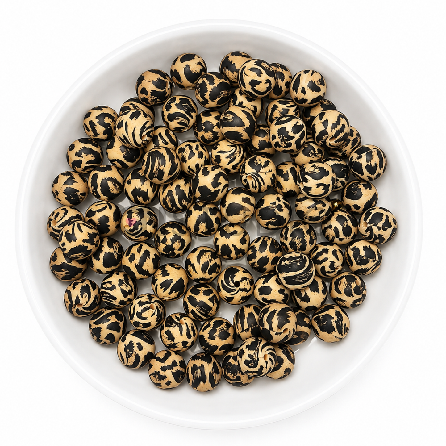 Siliconen Kraal 15 mm | Brown Panter