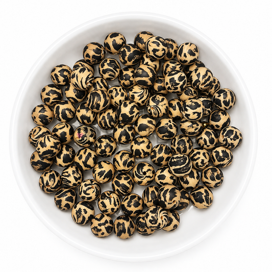 Siliconen Kraal 15 mm | Brown Panter