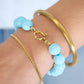 Armband met medium kralen en frontsluiting-12mm