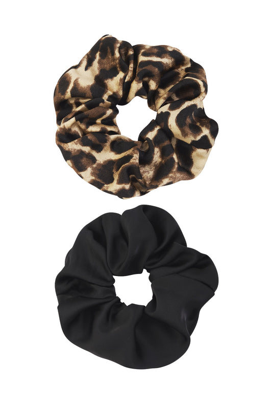 Scrunchie set wild duo - bruin zwart