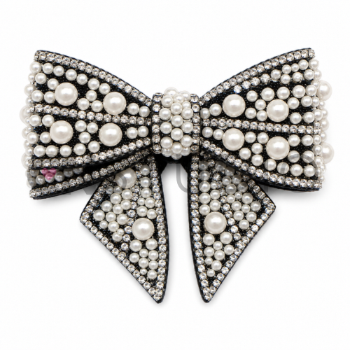 Beadable Strikje Zwart parels