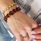 Elastieken hartjes kralenarmband