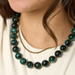 Kralenketting met goude kraaltjes 13.5mm