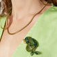 Elegant Green & Fuchsia Brooches for Stylish Outfits