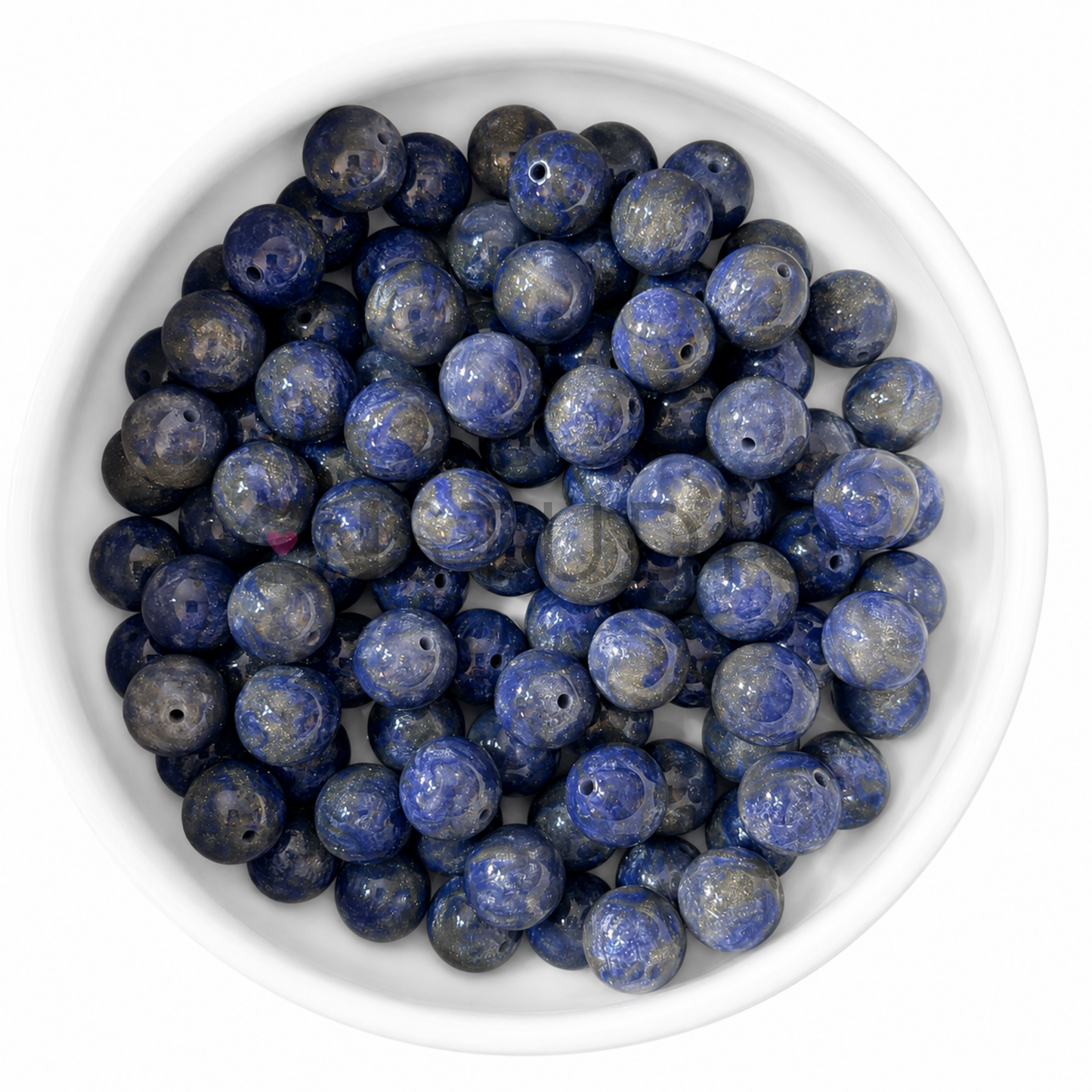 Cloud Swirl Kralen 16mm – Midnight Blue