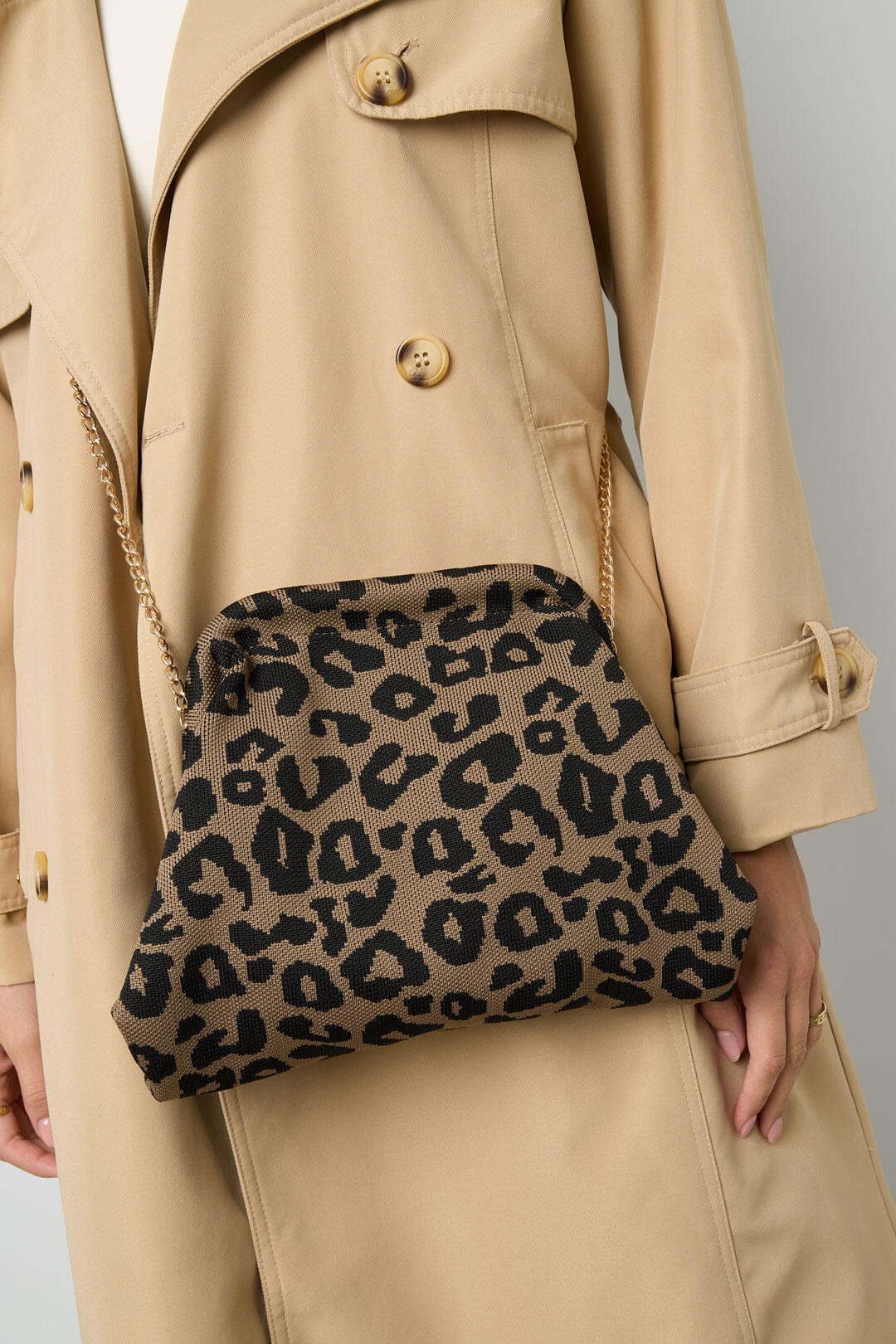 Stylish Leopard Print Half-moon Crossbody Bag for Women