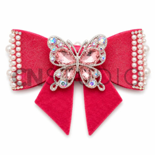 Beadable Strikje Fuchsia