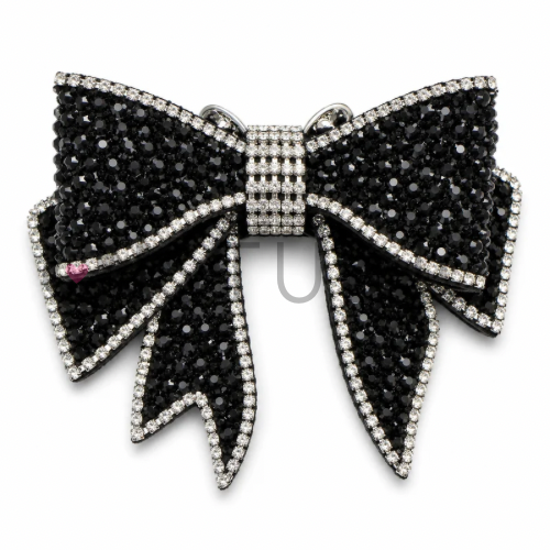 Suikerstrik Beadable Zwart Fluweel met Vlinder