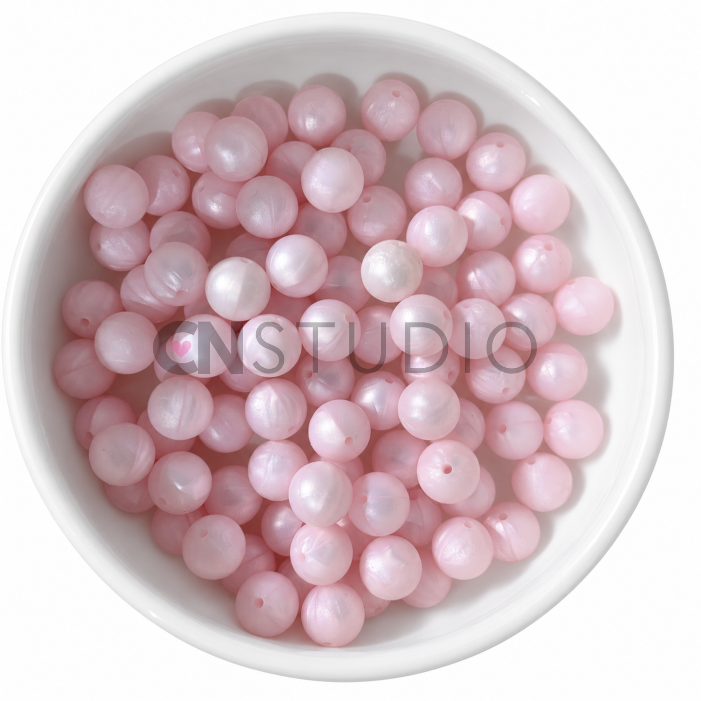 Siliconen kralen rond 15 mm – Soft Pink
