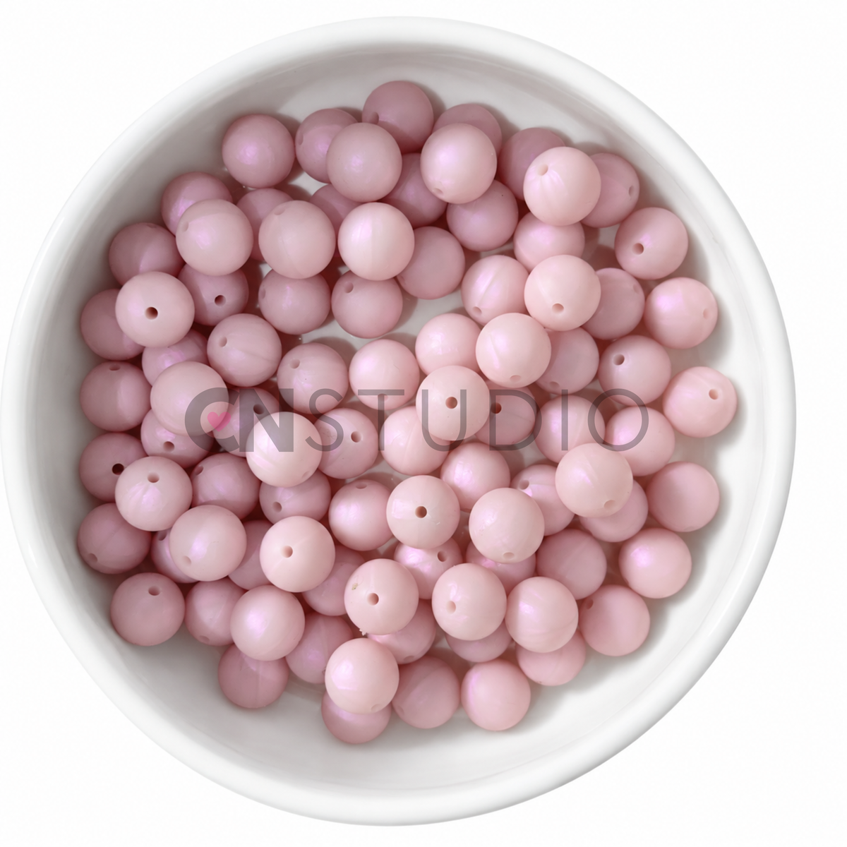 Siliconen kralen rond 15 mm – Mauve