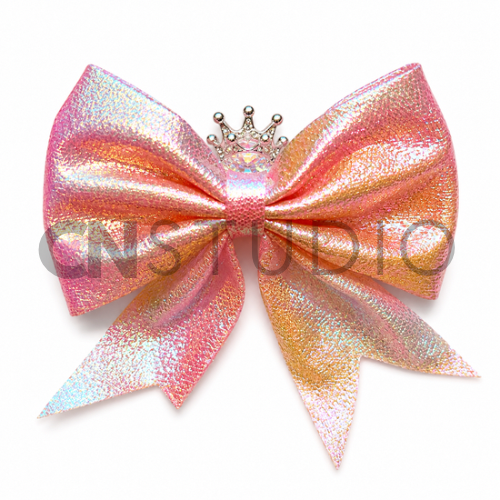 Holografische Glanzende Strik roze