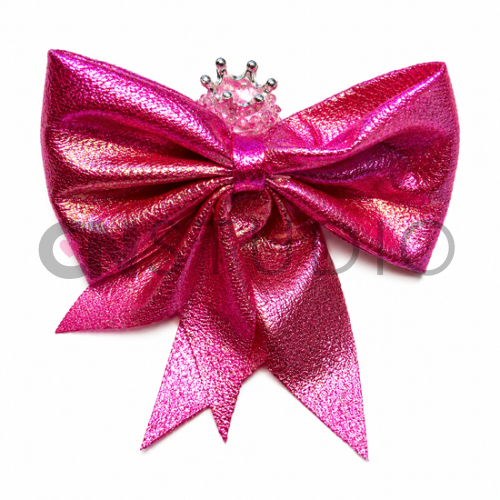 Holografische Glanzende Strik     fuchsia