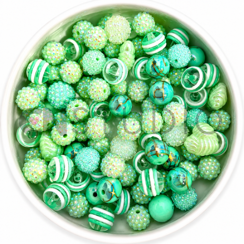 Mint groene Kralen Mix