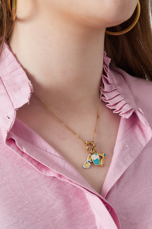 Elegant 14K Gold Plated Pendant Necklace for Women