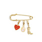 Elegant Gold Color Stainless Steel Brooch for Daily Wear