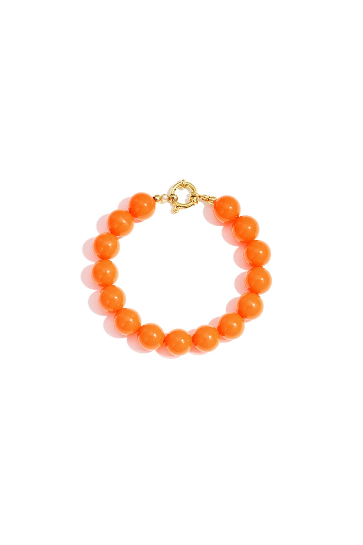 Armband met medium kralen en frontsluiting-12mm