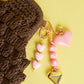 Charming Acrylic Heart Bag Charms for Spring