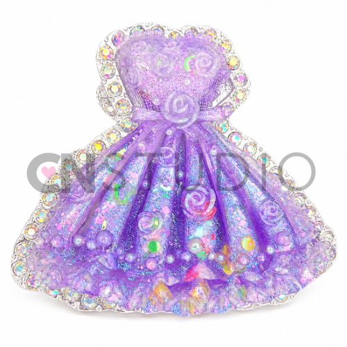 Zilveren lichtgevende jurk – Lila Glitter